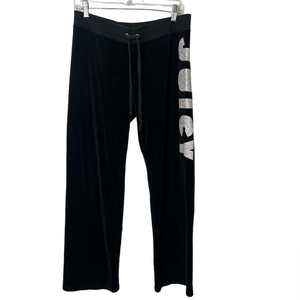 Juicy Couture Black Track Pants with Silver Logo